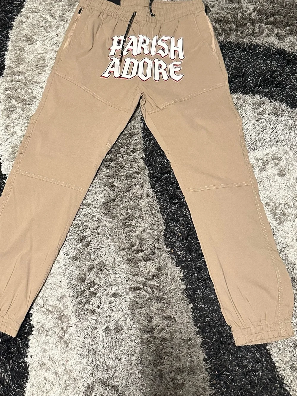 Men's  Parish Adore Tan windbreakers- Elastic Waist & Cuffed Ankles
